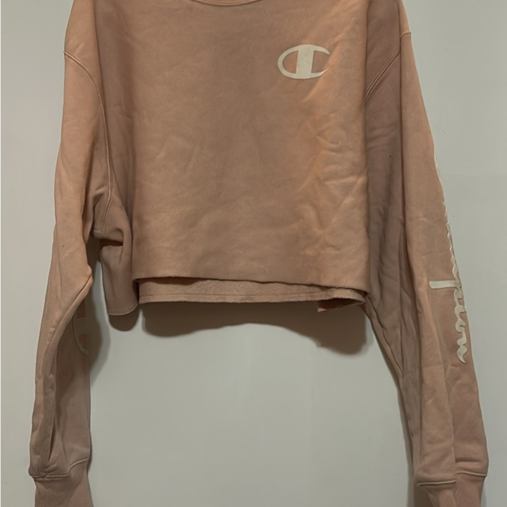 Champion Cropped Sweatshirt in Pink